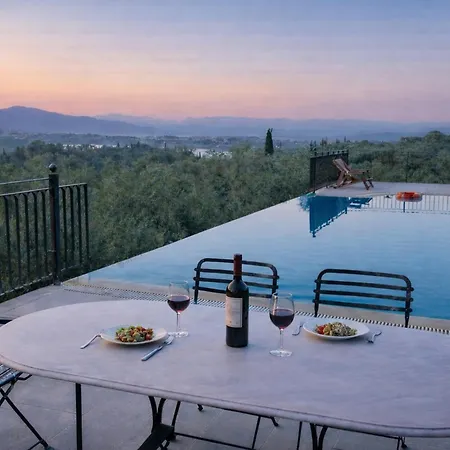Olea Corfu - Private Pool & Panoramic Views فيلة