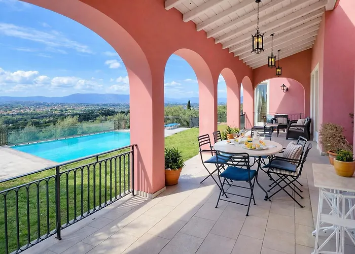 Vilă Villa Olea Corfu - Private Pool & Panoramic Views *